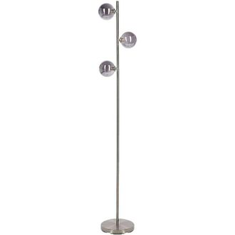 Beliani Lampada da terra in metallo con 3 luci metallo argento chiaro Ramis