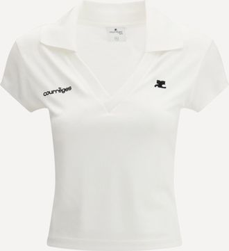 Courr&egrave;ges Cotton logo Polo Female M