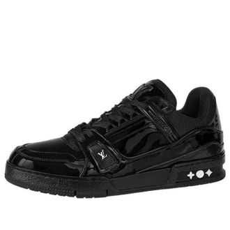 Louis Vuitton LV Trainer Patent Leather Triple Black 1AA45R