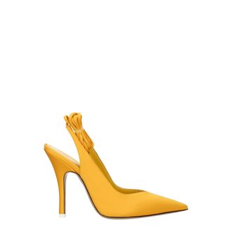The Attico Orange Satin High Heel Womens Pumps