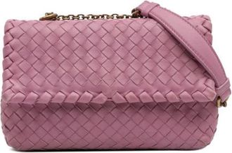 Bottega Veneta Pre-owned Cross Body Bags, female, Pink, Size: ONE SIZE Pre-owned Leather Shoulder Bag