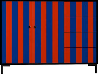 Really Nice Things Aparador bajo 2 puertas 4 cajones mdf estampado