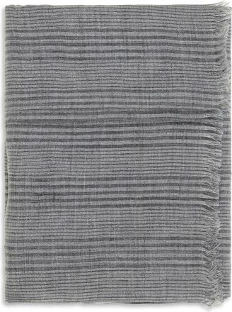 Brunello Cucinelli Gray Linen Womens Scarf