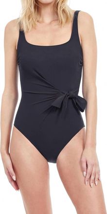 Gottex Luna Square Neck One-Piece Swimsuit In Black