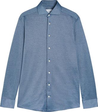 Eton Cotton Shirt - Dark Blue - 42 (C16.5 / XL)