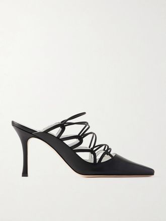 Manolo Blahnik Mule In Pelle Netas 90 - Nero