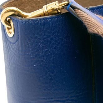 Celine Hobo Bags - 2016 Medium Leather Seau Sangle Bucket Bag - Gr. unisize - in Blau - für Damen