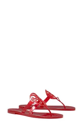 Tory Burch Miller Jelly Flip Flop in Blaze Red at Nordstrom, Size 10