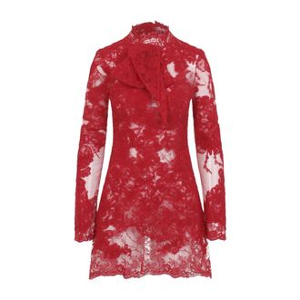 Ermanno Scervino Dames, Jurken, Rood, Maat: XS Leer