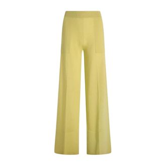 Circus Hotel Wide Trousers, female, Yellow, Size: L Wide Trousers