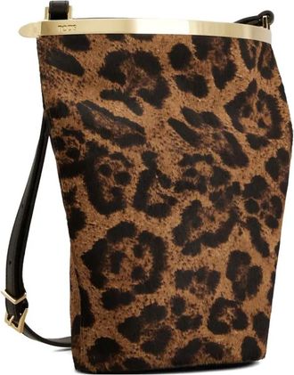 Tod's leopard-print bucket bag - women - Calf Hair - One Size - Brown