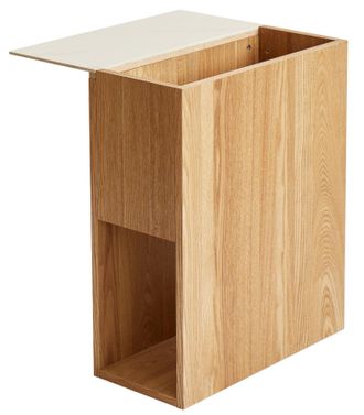 Nordlys Wooden Side Table with Storage Tray in White
