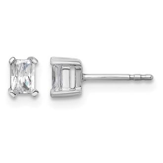 Diamond2Deal 14k Gold 1/2 ct Radiant Lab Grown Diamond Stud Earrings VS Clarity, D-E Color