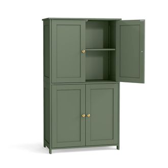 Vasagle Mueble de ba&ntilde;o con 4 puertas de color verde
