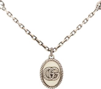 Gucci 2000s logo-motif necklace - Silver