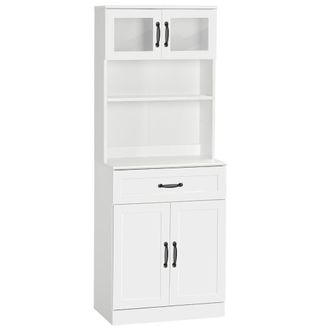 HOMCOM Alacena de cocina 60x38x161 cm blanco