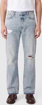 Represent Jeans flared in denim di cotone distressed con effetto usurato