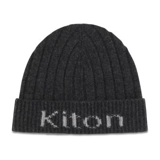 Kiton Berretto in maglia a coste di lana merino - - Accessories - unisex - Nero - ONE SIZE