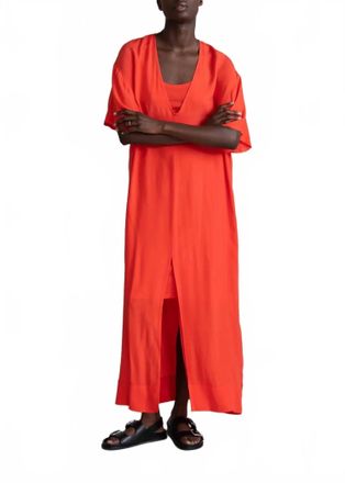 Humanoid Dezi V-Neck Maxi Dress In Pepper
