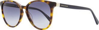Longchamp Womens Tea Cup Sunglasses LO647S 219 Havana/Black 53mm