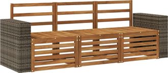 vidaXL Juegos De Sof&aacute;s 3 Uds. Madera De Acacia S&oacute;lida Vidaxl