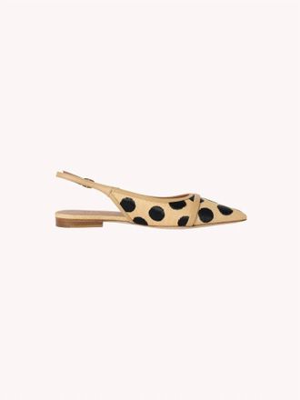 Malone Souliers Womens Jama 10 Slingback Flats In Beige/black