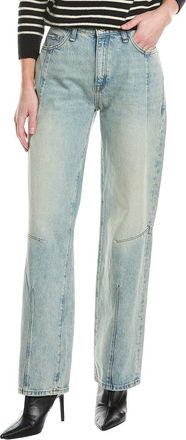 Triarchy Goldie Mid-Rise Darted Venice Vintage Indigo Straight Jean