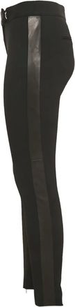Tom Ford Pantaloni con bordo in pelle - Nero