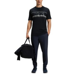 HUGO BOSS Heren Iconic Zone T-Shirt (Donkergrijs)