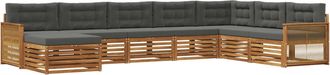 vidaXL Conjunto De Sof&aacute;s De Exterior 8 Uds. Natural Y Antracita Vidaxl