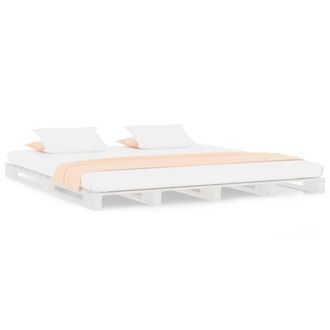 Berkfield Home Pallet Bed White 140x190 cm Solid Wood Pine