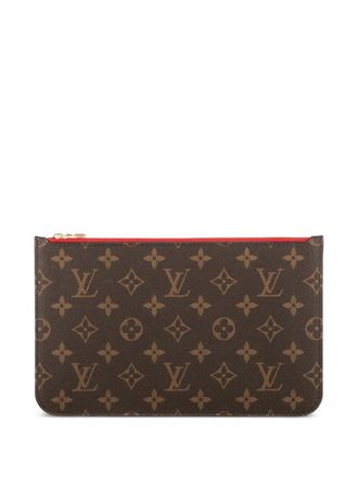 Louis Vuitton monogram zip pouch - women - Canvas - One Size - Brown