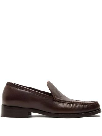 Acne Studios leather slip-on loafers - men - Leather/Leather/Leather - 45 - Brown