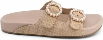Koko + Palenki Womens Mia Flat Sandal In Natural Raffia