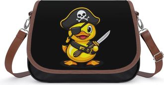 Generic Pirates Rubber Duck Crossbody Bags for Women Fashion Leather Shoulder Handbags With Adjustable Strap