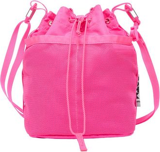 Baboon to the Moon Drawstring Crossbody Pouch in Hyper Pink at Nordstrom