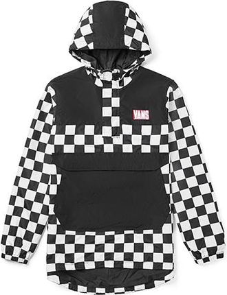 Vans Mens Vans Plaid hooded Windbreaker Jacket Black VN0A4MLFJ0Z