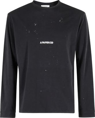 A Paper Kid logo-print T-shirt - men - Cotton - M - Black