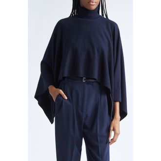 Michael Kors Cashmere Turtleneck Poncho in Midnight at Nordstrom, Size X-Small