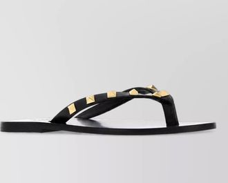 Valentino Garavani leather rockstud thong slides