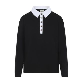 Khaite Polo Shirts, female, Black, Size: M Faithful Top