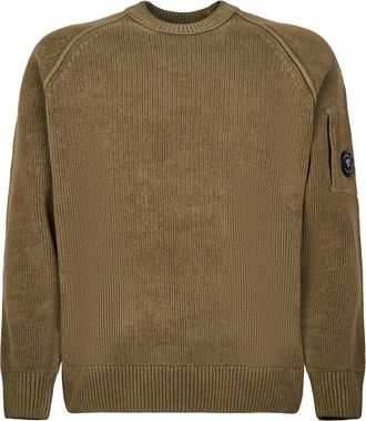 C.P. Company Chenille Cotton Lens Crewneck Sweater
