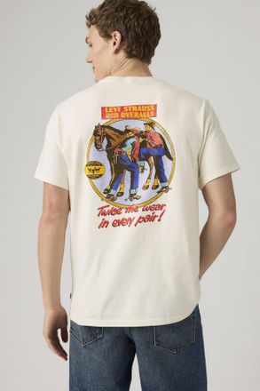Levi's Camiseta estampada con fit holgado - Hombre - 2XL - Blanco / Egret