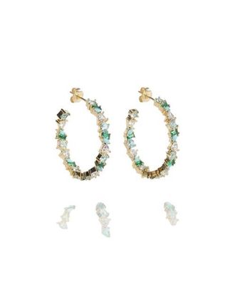 Native Gem Vienna Opal Hoops in Turquoise/aqua at Nordstrom