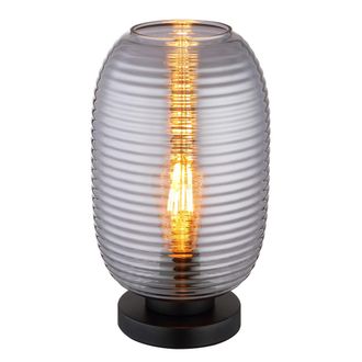 Globo Lighting Globo - L&aacute;mpara De Mesa - Jefrey - Negro - Vidrio - &Oslash; 20cm - E27