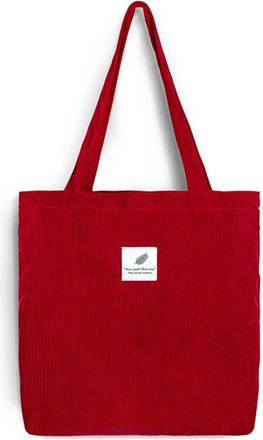 Generic Womens Canvas Tote Bag, Casual Shopping For Young Women, Reusable Foldable For Girls(Bordeaux Red)