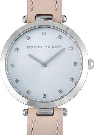 Rebecca Minkoff Nina Quartz Crystal Silver Dial Ladies Watch 2200398