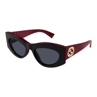 Gucci Stijlvolle zonnebril met uniek design - Dames - Accessoires - Zwart - Maat: 53 MM