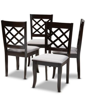 Design Studios Dnu Design Studios Set Of 4 Verner Modern And Contemporary Wood Dining Chairs