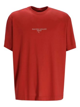 Emporio Armani T-shirt con logo - Rosso